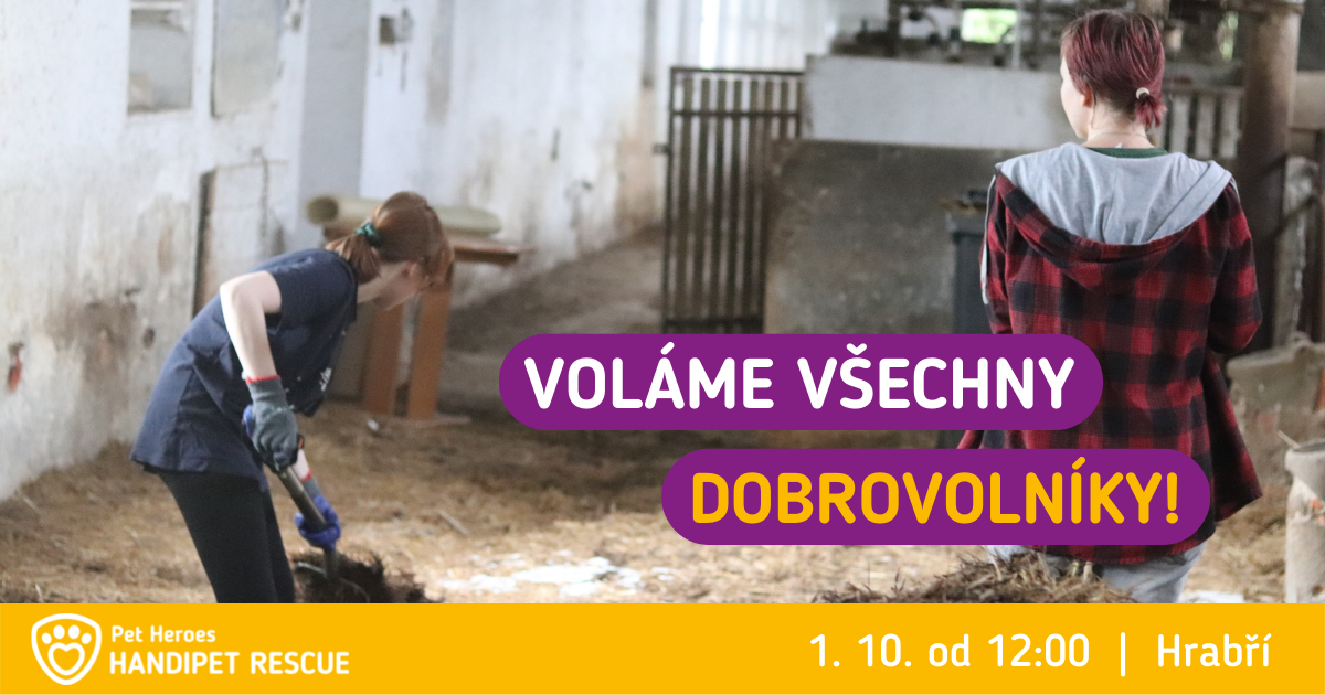 Voláme všechny dobrovolníky! V sobotu 1. 10. 2022 úklid statku v Hrabří