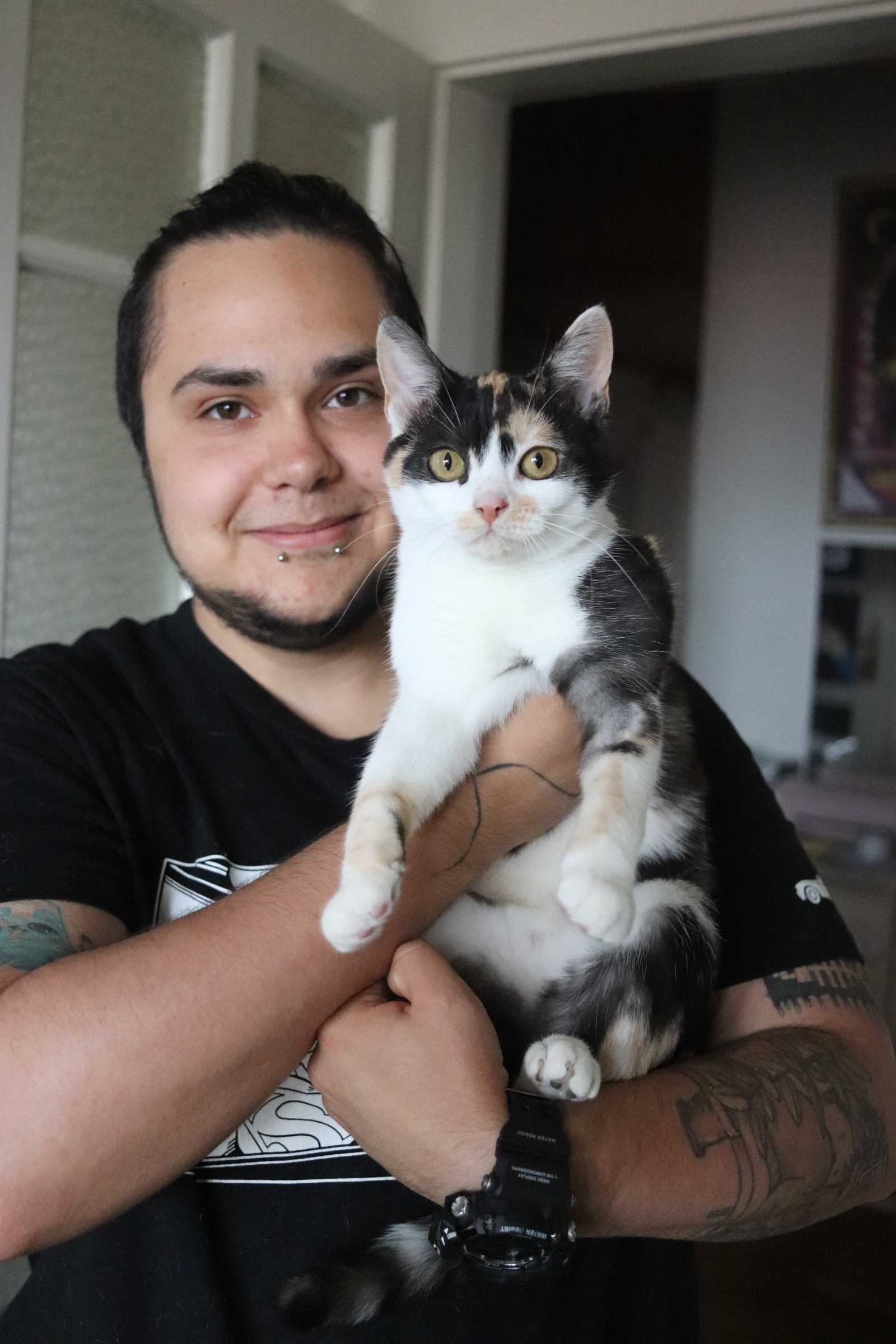 Kočička Ari s novým páníčkem